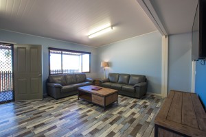 Euston Club Resort Cabin 10 lounge 